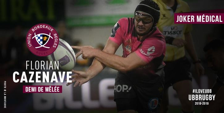 Florian Cazenave rejoint l'UBB en tant que joker m&eacute;dical