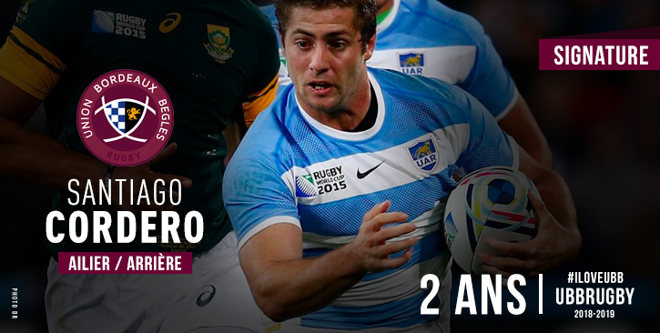 Santiago Cordero signe &agrave; l'UBB