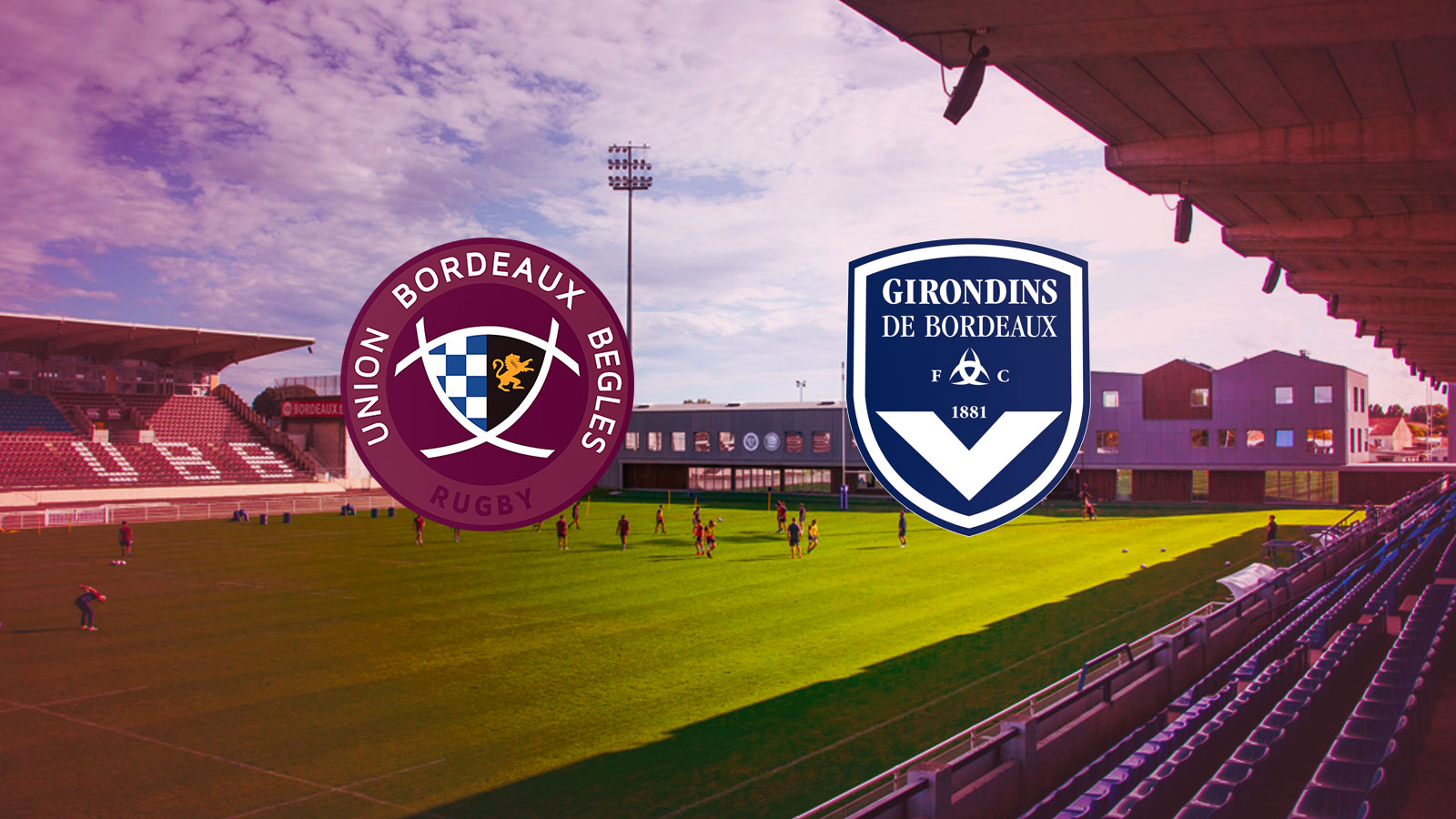 Les Girondins &agrave; l'UBB - football - rugby