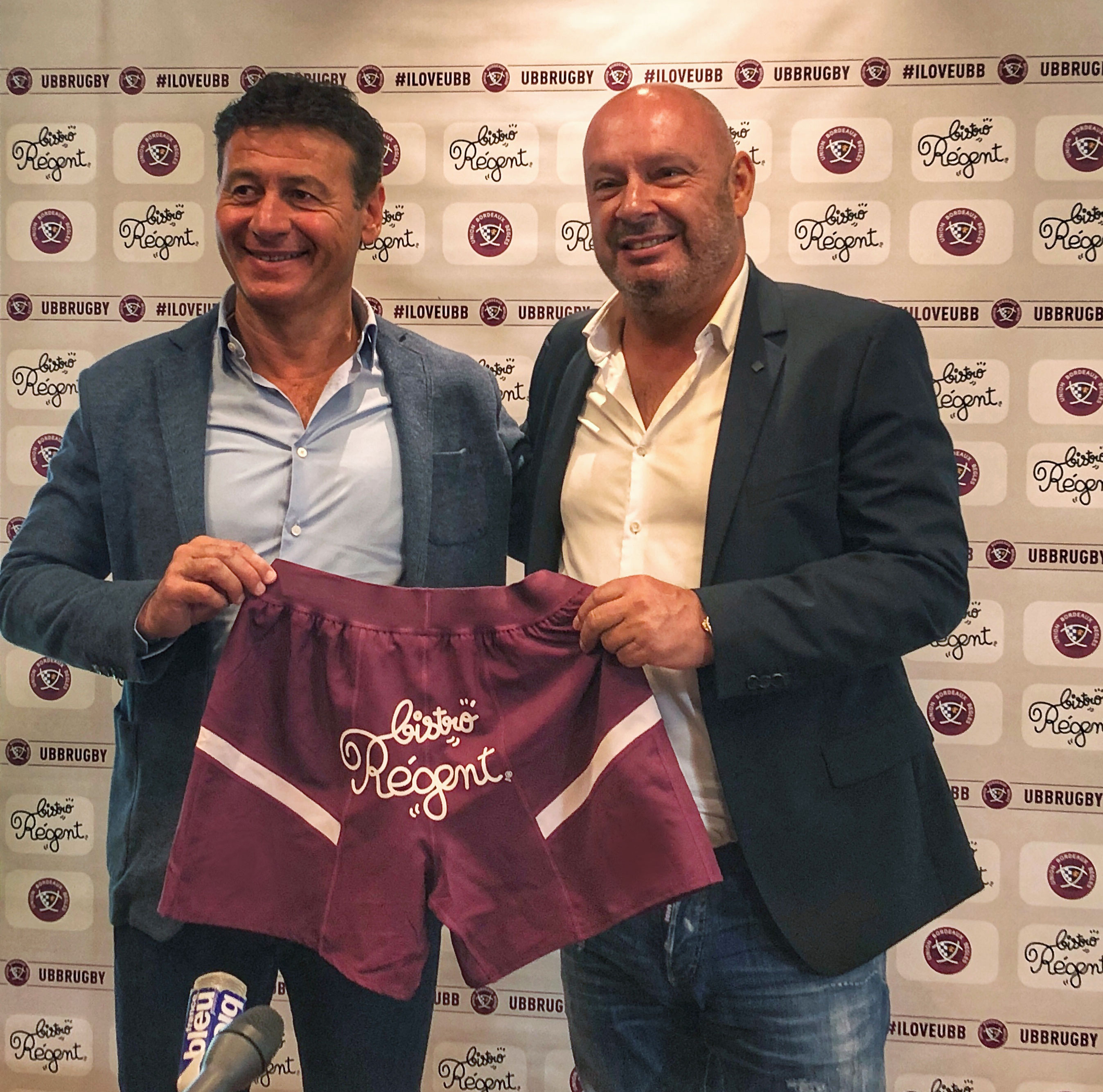 Bistro R&eacute;gent partenaire majeur de l'UBB - Laurent Marti et Marc Vanhove