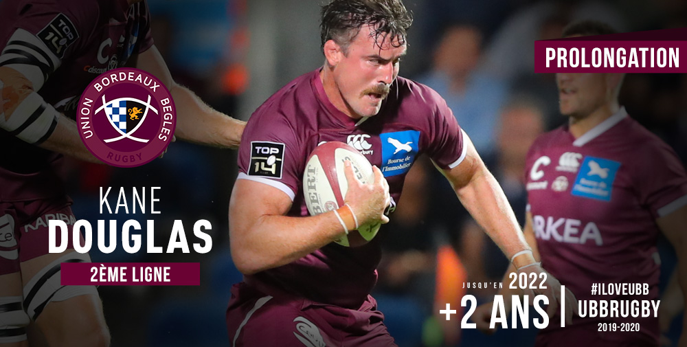 Kane Douglas prolonge de 2 ans &agrave; l'UBB