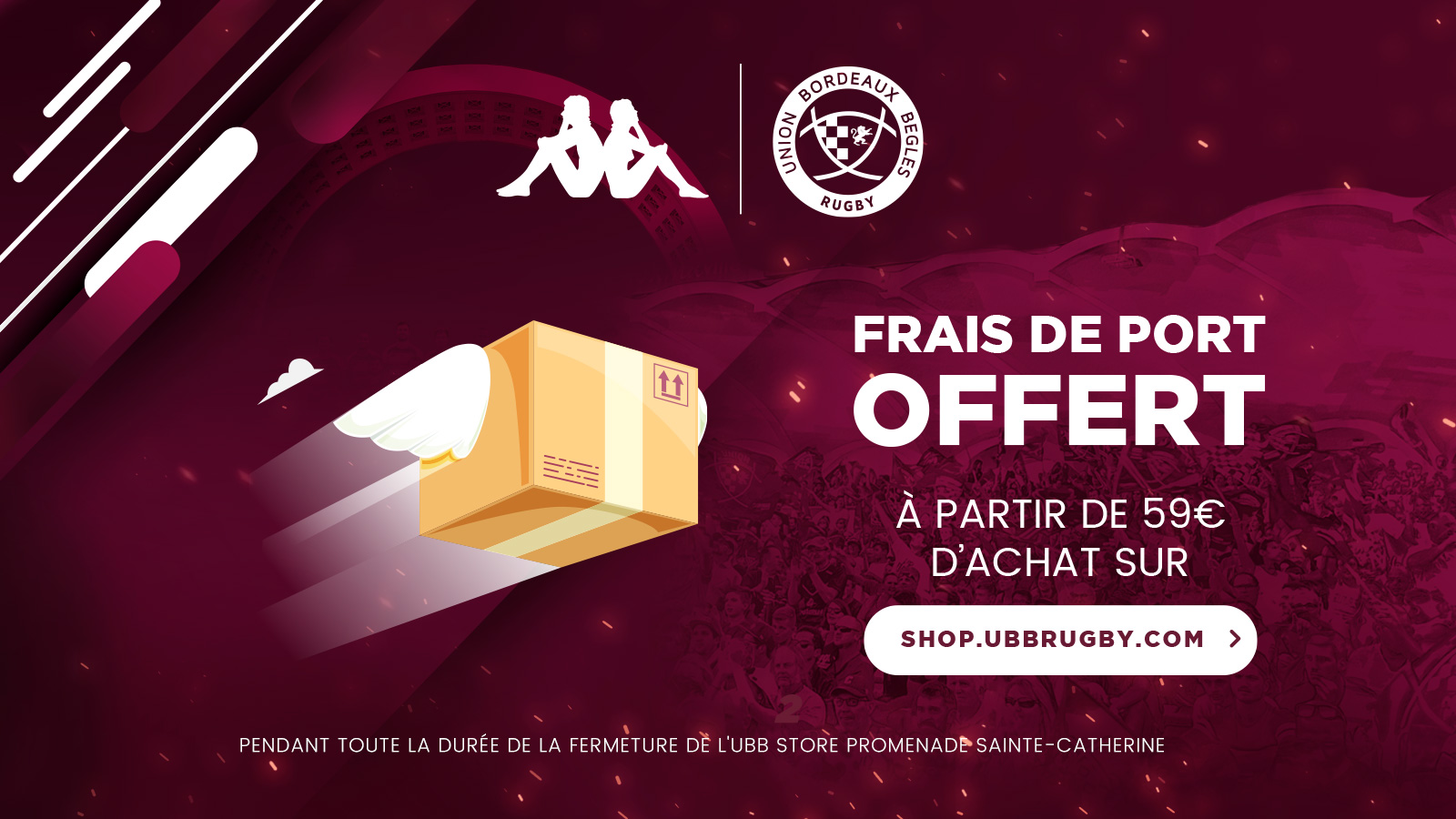 Frais de port offerts boutique UBB
