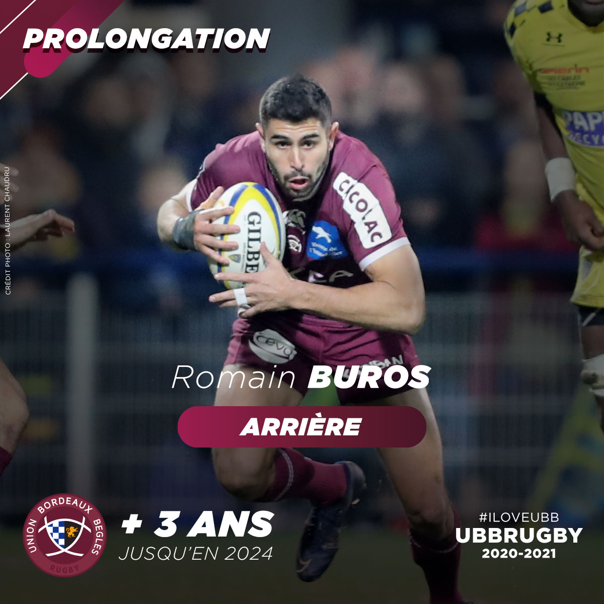 Romain Buros prolonge &agrave; l'UBB jusqu'en 2024