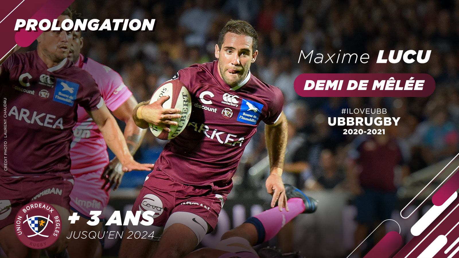 Maxime Lucu prolonge &agrave; l'UBB jusqu'en 2024