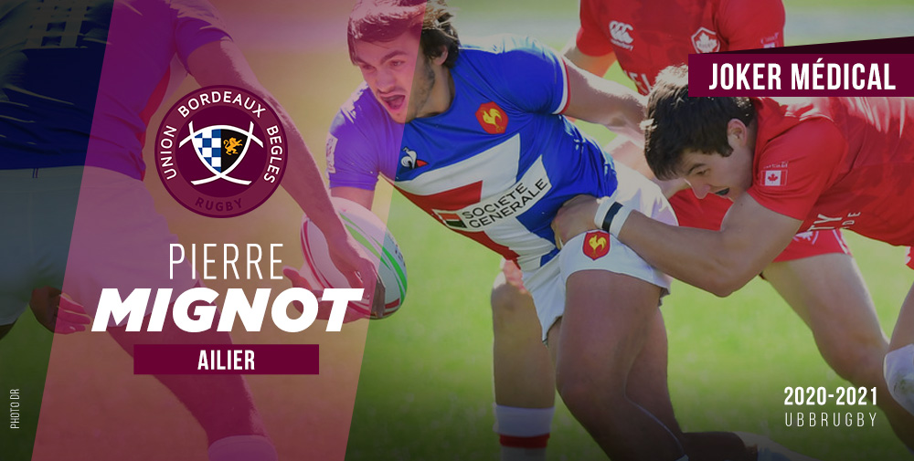 Pierre Mignot - ailier &agrave; l'UBB