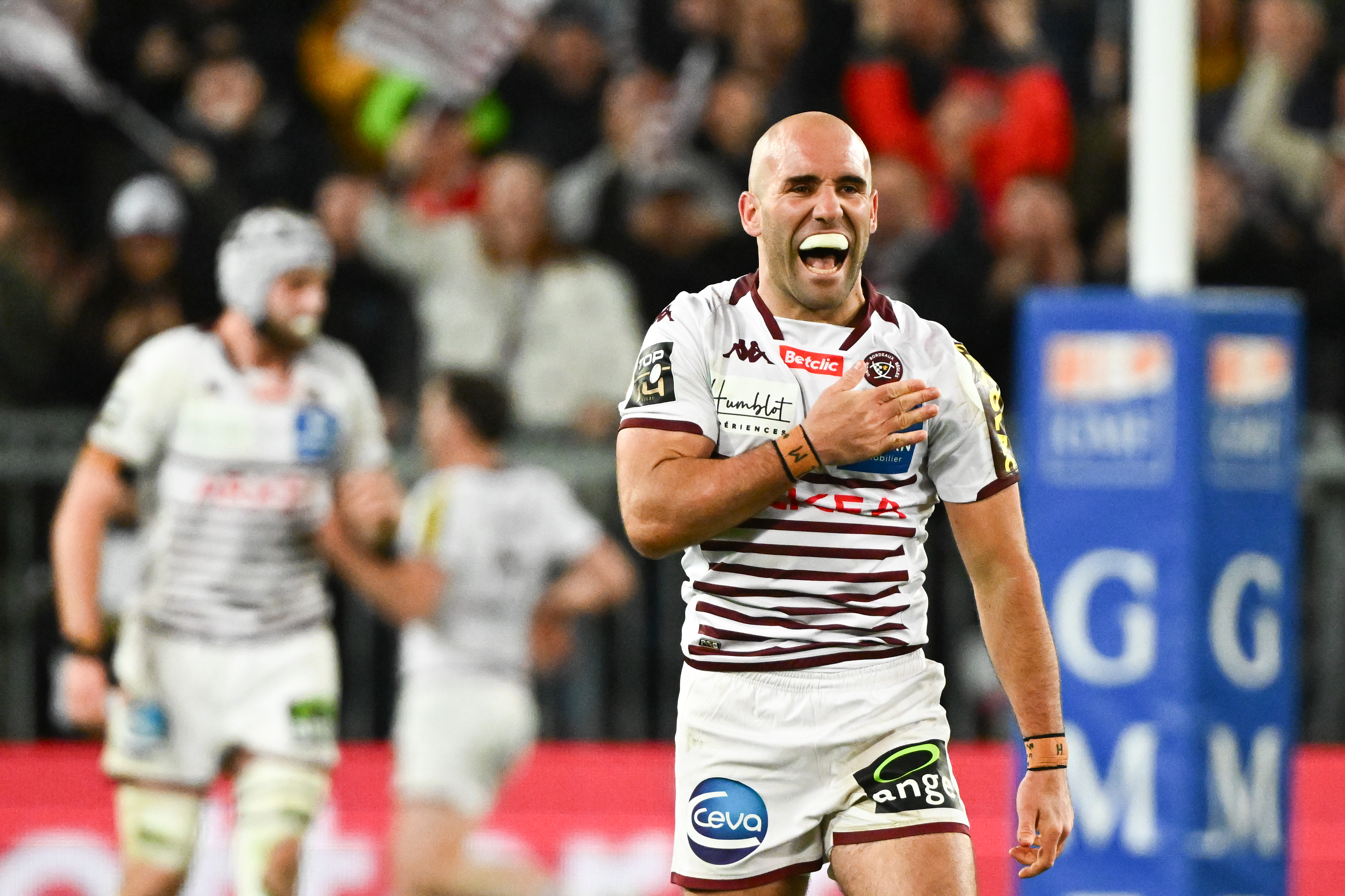 Maxime Lucu exulte au coup de sifflet final 