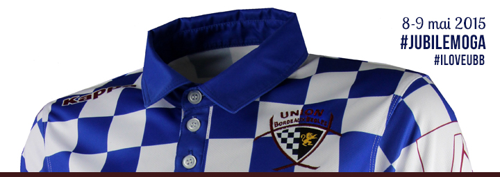 Maillot damiers cabbg ubb oyonnax top 14 jubil&eacute; moga