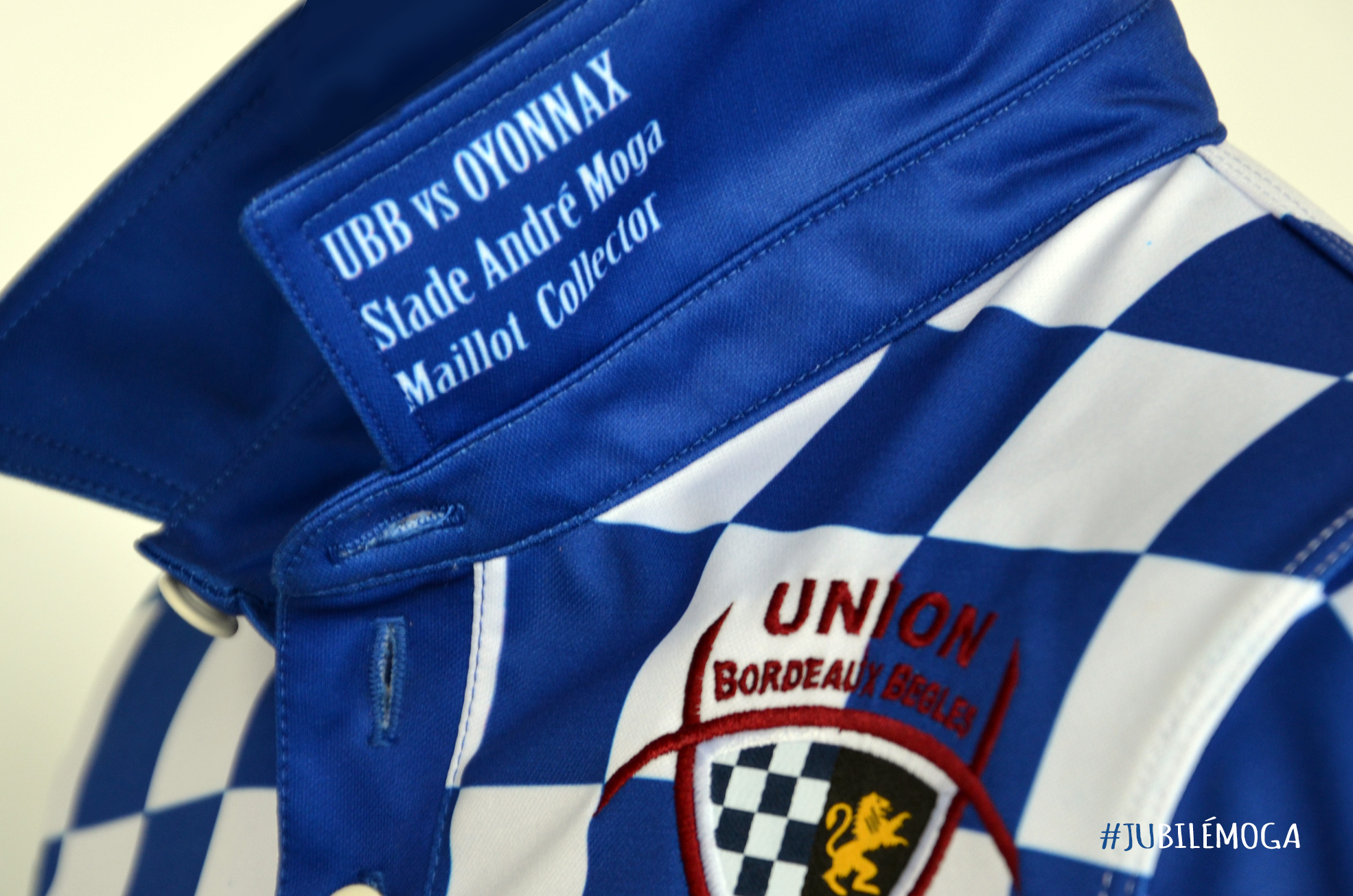 Maillot collector &agrave; damiers UBB - KAPPA saison 2014-2015 - Inscription collector date lieu