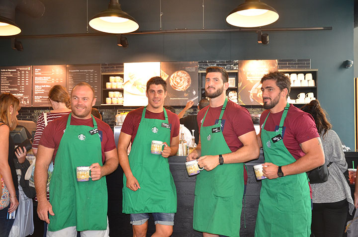 Inauguration Starbucks Bordeaux UBB rugby